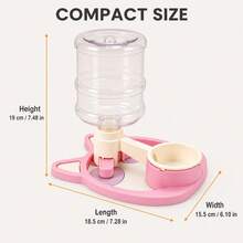 Dispenser Air Gravitasi Bahan ABS Baru untuk Kucing, dengan Tangki Air Transparan yang Dapat Dilepas, Mulut Mangkuk Kompak, dan Alas Terbuka. - 1L - View 3