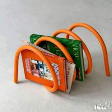 Dopamine Colorful Bookshelf, Modern Artist Home Decor, Style, Iron Rotating Bookshelf, Creative Design Desktop Bookstand, Storage Rack - Multicolor - View 2