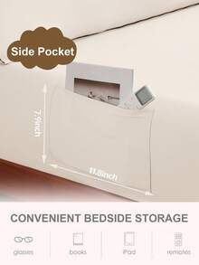 1件 9.84英吋深床墊包單，加厚側口袋式床單，柔軟刷毛聚酯纖維布料，防縮水防褪色，適用標準雙人/Queen尺寸床，可收納電視遙控器，省空間，理想床上用品選擇，居家裝飾必備，抗皺，附床墊口袋，象牙白 - 奶油白 - 查看 3