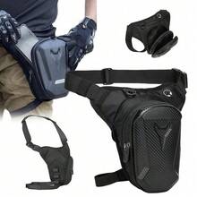 Unisex-Motorrad-Beinbeutel – Sport-Hüftgürteltasche zum Laufen, Radfahren, Pendeln & Arbeiten in Schwarz, ideal für den Telefonzugriff, die Aufbewahrung von Ausweis & Schlüssel & das leichte, wasserabweisende Tragen im Alltag oder beim Outdoor-Fitness. - A - Übersicht 6