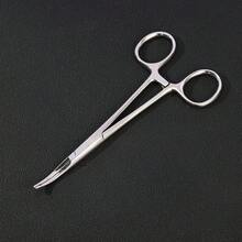 Skin Anchor Pliers Tool, 6 Inch Professional Micro Skin Surface Anchor Holder, Stainless Steel Body Art Piercing Hemostat Clamp Tool - Bent-nose Tweezers - View 4
