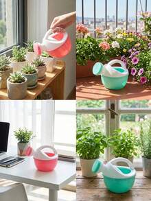 1pc Mini Plastic Watering Can, Ergonomic Handle, Suitable For Indoor And Outdoor Plants, Gardening Plant Care, Bathtub Swimming Pool Beach Kids Accessories (Random Color) - Multicolor - View 9