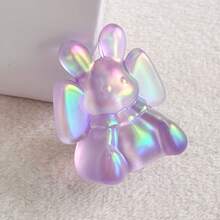 4pcs Multicolor UV Bow‑Knot Rabbit Acrylic Through‑Hole Beads For DIY Bracelets, Phone Charms, Keychains Handmade Craft Supplies - Multicolor - View 9