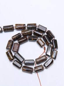 1 Strand 8-11mm Natural Garnet Amazonite Tourmaline Gems Beads Irregular Cylinder Shape Beads For Jewelry Making Diy Bracelet Accessories - Multicolor - View 18