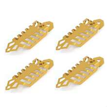 4pcs Motorcycle Off-Road Exhaust Pipe Heat Guard Shock Absorber Hollow Design Better Heat Dissipation CNC Material - Heat-resistant Cover - View 12