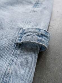 Men's Relaxed Baggy Pants With Custom Back Embroidery - Baby Blue - View 4