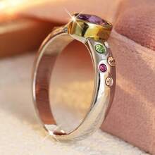 Women's Oval Ring, Sparkling Jewelry, Ideal Gift For Wedding, Engagement And Holiday - Silver - View 5