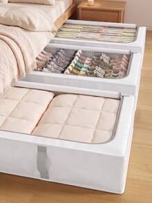 3/1pc Foldable Fabric Underbed Storage Bag, Fully Utilize Underbed Space, Can Store Blankets, Quilts And Pillows, Suitable For Closet Organization, Underbed, Wardrobe And Cabinet Top Storage, Also Suitable For Holiday, Room, Home And Bedroom Decoration, Clothing Storage, Storage Box, Storage, Underbed Storage Space - Multicolor - View 10