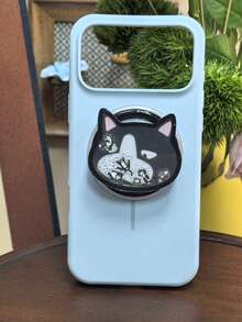 1pc Cute Cartoon Shakeable Quicksand Phone Grip Stand, Kawaii Animal Heart Star Shape Collapsible Magnetic Phone Holder, Decorative Phone Socket For APPLEPhone Android - Multicolor - View 17