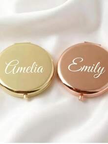 Personalized Bridesmaid Portable Small Mirror, Engraved Pocket Mirror Women Gift, Customized Wedding Thank You Party Favor - Multicolor - View 6