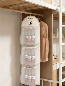1pc Mesh Storage Bag With Hook, Compartments, Breathable Washable Laundry Organizer, Suitable For Underwear, Socks, Bras, Clothes, Bedroom, Dorm, Wall-Mounted Storage Rack, Laundry Storage, Toy Storage, Basket Storage, Closet Organization, Storage Box, Storage Box - Multicolor 1 - View 7