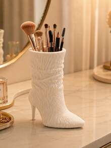 High Heel Boot Shaped Storage Box, 3D Printed Cute Toothbrush Holder, Makeup Brush Holder, Unique Stationery Organizer, INS Style Desk Decor, Fun Pen Holder - Multicolor - View 11