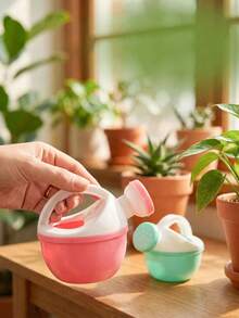 1pc Mini Plastic Watering Can, Ergonomic Handle, Suitable For Indoor And Outdoor Plants, Gardening Plant Care, Bathtub Swimming Pool Beach Kids Accessories (Random Color) - Multicolor - View 10