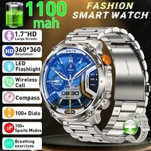 Jam Tangan Pintar LIGE Terbaru, Kapasitas Sangat Besar 1100mAh, Lampu LED, Prakiraan Cuaca, Tahan Air untuk Penggunaan Sehari-hari, Pengingat Panggilan, Pelacak Olahraga, Jam Tangan Olahraga Luar Ruangan Pintar untuk Pria - View 14