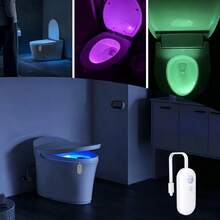 Toilet Light And Bathroom Light, Motion Sensor Night Light, Smart Light Sensor, Wide Angle Coverage, 8 Colors Optional, Ideal Gift Choice, Suitable For Bathroom And Hallway - Toilet Sensor Light - View 10