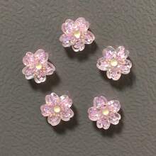 5/10/15pcs Pink Cherry Blossom Fridge Magnets Home Decor Art Accessories Magnetic Whiteboard Message Stickers - Pink - View 6