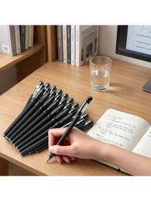 Large Capacity Gel Pen Set, 0.5mm Blue Ink, Comfortable Grip, Smooth Writing, Perfect For Note-Taking And Writing, Ideal Choice For Office And School Supplies, Birthday Gift, New Year Gift And Friend Gift! - Multicolor - View 9