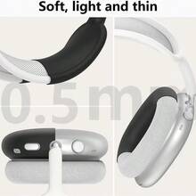 5-Piece Set: Ultra-Thin Silicone Protective Cases For Max Headphones, Including Scratch-Resistant Ear Pad Covers/Earm Covers/Headband Covers For Max, And Soft Silicone Accessory Cases For Apple Max. - Black - View 6