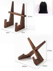 1pc Multi Tone Solid Wood Slouchy Reading Stand, Foldable Adjustable Recipe Book & Display Holder In Minimalist Design, All Season Household Decor Item For Adults, Suitable For Kitchen Bedroom Study Desk Storage Organizer Desktop Ornament - Multicolor - View 11