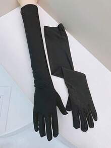 Multi-Color Long Elastic Evening Gloves For Women, Vintage Party, Gala, Ball, Photography, Decorative Arm Sleeves, Performance, Sun Protection Arm Covers, Gift - Multicolor - View 17