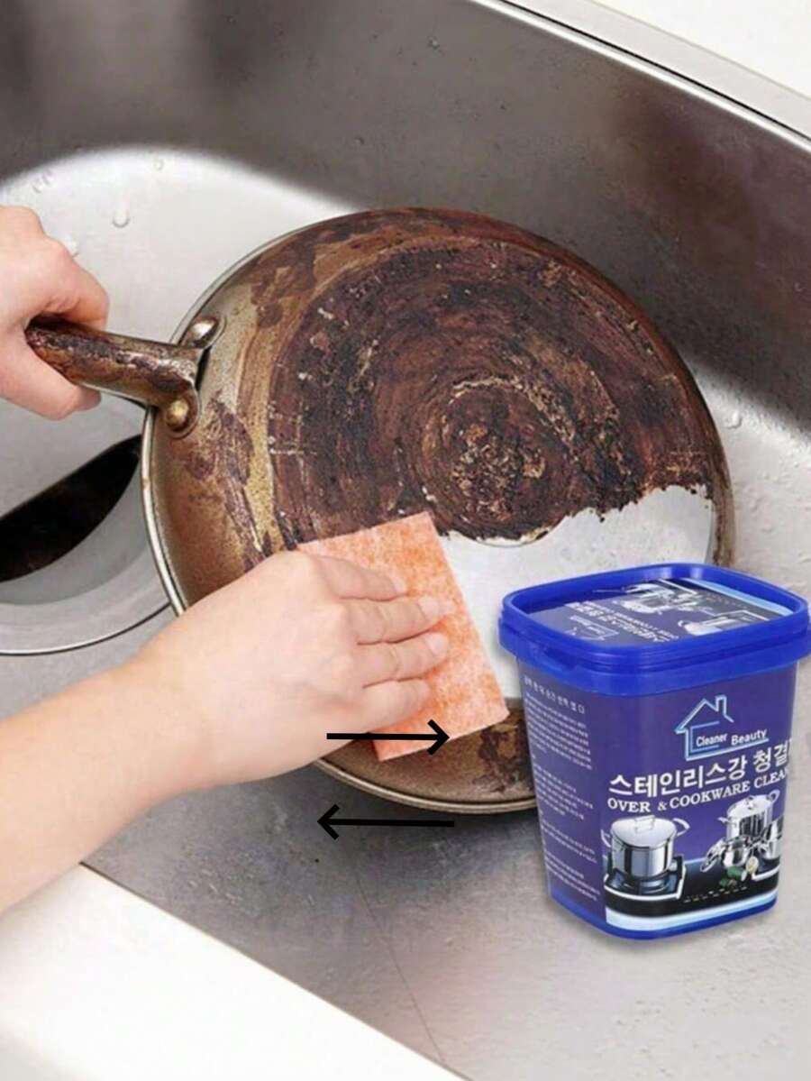 Multifunctional Cleaning Paste, Kitchen Stove & Range Hood Heavy Grease & Limescale Rust Removal Paste, Suitable For Bathroom, Kitchen, Living Room, Outdoor, Great Gift For Friends And Family (Randomly Shipped New And Old Models) - Powdery - View 1