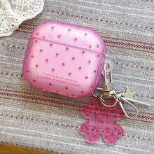 Light Mist Semi-Transparent Small Polka Dot Earphone Case Compatible With AirPods Case 2/3/4/Pro/Pro2/Pro3, Shockproof Earphone Case, With Pendant, Gift For Men And Women, Commuting Accessory, Fashion Creative, Combining Aesthetics And Practicality - Mixed Colors - View 12