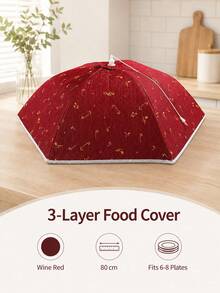 Large Round Foldable Vegetable Cover - Carbon Steel Frame With Fabric, Suitable For Kitchen Countertop And Dining Table Protection, Dust-Proof, Heat Retention, Vegetable Storage, Decorative Kitchenware, Sturdy Structure, Ideal For Cooking Enthusiasts, Fashionable Kitchenware, Durable Material, Food Protection Cover, Home Chefs - Multicolor - View 15