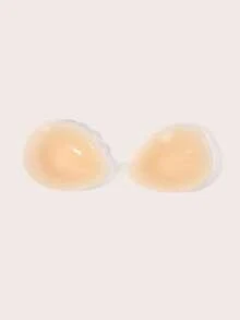 Lignisse Shell Shape Sticky Bra Invisible Push Up Front Closure Strapless Backless Self-Adhesive Seamless Lift Gathering Nipple Cover Women Intimates - Apricot - View 6