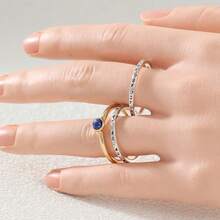 3pcs Vintage Circle Ring Set, Women's Date Style Fashion Accessory, Minimalist Elegant Ring Jewelry - Silver - View 3