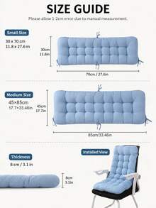 Bantal Kursi Belakang Penuh Berumbai Bahan Poliester Warna Polos, Bantalan Kursi Kantor Tebal dan Lembut dengan Tali Pengikat, Cocok untuk Kantor Rumah, Asrama, Ruang Baca, Penggunaan Sehari-hari Musim Gugur/Dingin, Liburan, Cyber Monday - beraneka warna - View 4