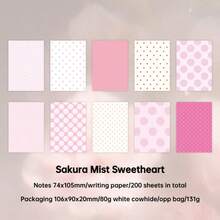Frosted Polka Dot Series Round Dot Memo Pad 200 Sheets Style Polka Dot Planner Background Decoration Message Paper - one-size - View 12