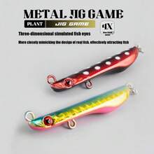 1PC 10‑30g Long Cast Metal Jig Lure, Rotatable Single Hook Spinner Blade Hard Bait For Saltwater Freshwater Inshore Offshore Fishing - Multicolor - View 5