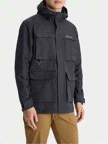 Columbia New Outdoor Hiking & Climbing Jacket, Men's Waterproof Softshell Sports Casual Coat - Black - View 3
