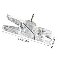 20pcs Multi-Function Clips Push Pins Cork Transparent Plastic Home Photo Wall Decoration Clips Transparent Felt Pins Metal - Sets - View 3