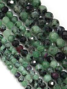 1 Strand 2/3/4mm Faceted Natural Epidote Beads For Jewelry Making DIY Bracelet Waist Beads Chain Bracelets Accessories - Multicolor - View 2