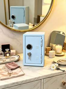 1pc All-Metal Password Piggy Bank With Removable Coin Box + 2 Keys, Minimalist Password Double Lock Metal Coin Bank, Birthday Gift, Exquisite & Fashionable Holiday Gift For Thanksgiving Birthday Gifts Graduation, Suitable As Back To School Gift - Multicolor - View 2