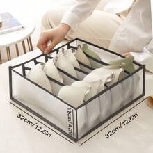 1pc/3pcs Underwear Storage Box, Socks & Underwear Organizer, Drawer-Style Storage Bag, Decorative Item, Holiday Decor, Room Decoration - Grey - View 11