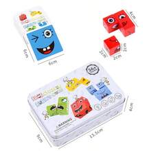 Face-Changing Expression Fun Cube Desktop Family Game, Early Education Intelligence Building Blocks, Up To 4 Players, Random Multiple Expressions, Facial Change Cube Blocks, Facial Expression Puzzle Game - Multicolor - View 9