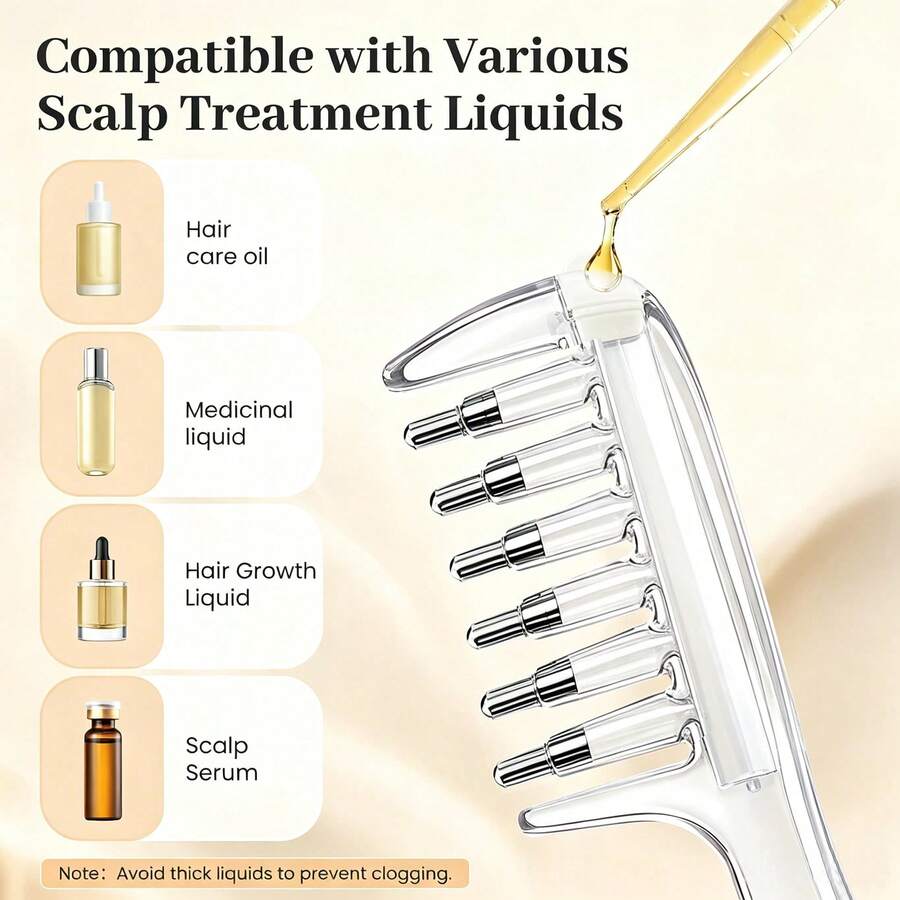 New Minoxidil Scalp Applicator Essential Oil Comb Massage Liquid Dispensing Crystal Guide Comb Tool - 1pc-clear Comb - View 1