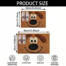 1pc Dog/Cat Pattern Design Microfiber Bath Rug, Non‑Slip Soft Bathroom Mat, Water‑Absorbent Doormat, Machine Washable, Low Pile, TPR Backing, Knit Fabric, For Bedroom, Kitchen, Entryway Indoor Use, Accessories & Home Decor, Perfect New House Gift - Multicolor - View 3