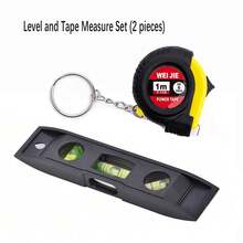 Mini Bubble Level & 1m Keychain Tape Measure Set, Colorful Torpedo-Shaped Level, Portable Retractable Tape Measure, DIY Home Repair Construction Hand Tool Kit - Spirit Level - View 11