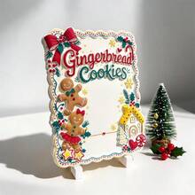 Christmas Gingerbread Cookies Recipe Silicone Mold Christmas Baking Sign Concrete Silicone Mould Recipe Board Resin Plaster Mold - SZ931 - View 5
