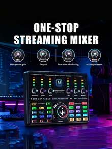 Mixer Audio DJ Bluetooth Ganda AI Portabel, Baterai Lithium Terintegrasi dengan Daya Tahan Baterai Ultra Panjang 6 Jam, Kartu Suara Mini Isi Ulang untuk Pertunjukan Langsung, Antarmuka Audio yang Kompatibel untuk Smartphone dan Laptop, Cocok untuk Streaming Langsung, Rekaman Podcast, Karaoke, Pesta Rumah, Pertunjukan DJ VJ, dan Produksi Musik Profesional - Penyetel AI Cerdas - View 7