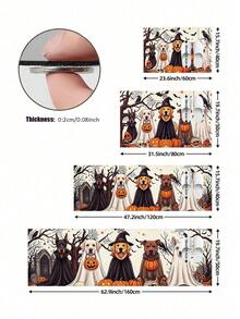 1/2pcs Halloween Doormat, Pumpkin Pattern, Autumn Vintage Diatomaceous Earth Mat, Super Absorbent, Non-Slip, Perfect For Bathroom, Kitchen And Dining Room, Quick Dry, Machine Washable, Perfect Gift For Home Decor And Bathroom Mat, Halloween Holiday Gift! - Multicolor - View 9