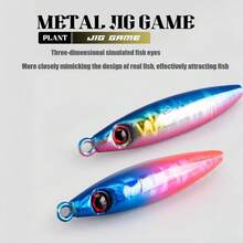 1PC 10‑30g Long Cast Metal Jig Lure With Rotatable Single Hook Spinner Blade Hard Fishing Bait For Bass Mackerel Trout Saltwater Freshwater Inshore Offshore - Multicolor - View 5