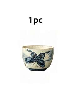 1pc/2pcs/4pcs Vintage Blue And White Butterfly Ceramic Tea Cup, Exquisite Hand-Painted Butterfly And Auspicious Cloud Espresso Cup, Home Tea Drinking Master Cup, Kung Fu Tea Set Single Cup, Gift, Combination Pack, Party/Guest Set - Multicolor - View 13