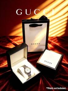 Hộp đựng đồng hồ rỗng Gucci kèm túi quà, bao bì quà tặng sang trọng, phù hợp để lưu trữ đồng hồ và làm quà tặng, chỉ có hộp - Đen và trắng - Xem 5