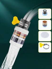 Universal Faucet Water Filter, Detachable & Washable Anti-Splash Faucet Aerator, Kitchen Sink Faucet Accessory, Multi-Layer Filtration Effectively Removes Impurities From Tap Water - Average Price - View 11