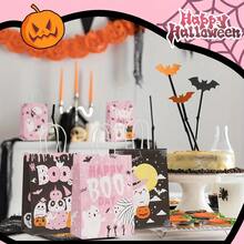 Halloween Theme Paper Gift Bag Set With Handles, Perfect For Party Favors And Holiday Celebrations, Halloween Party Scary Party Decorations, Trick Or Treat Party - Multicolor - View 3