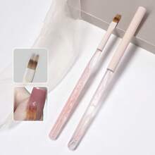 1pc Pink Mist Nail Art Brush With Cap, Large Square Flat Daisy Brush, Versatile Sweeping Brush, Triangle Brush, Nail Art Tool - Multicolor - View 11